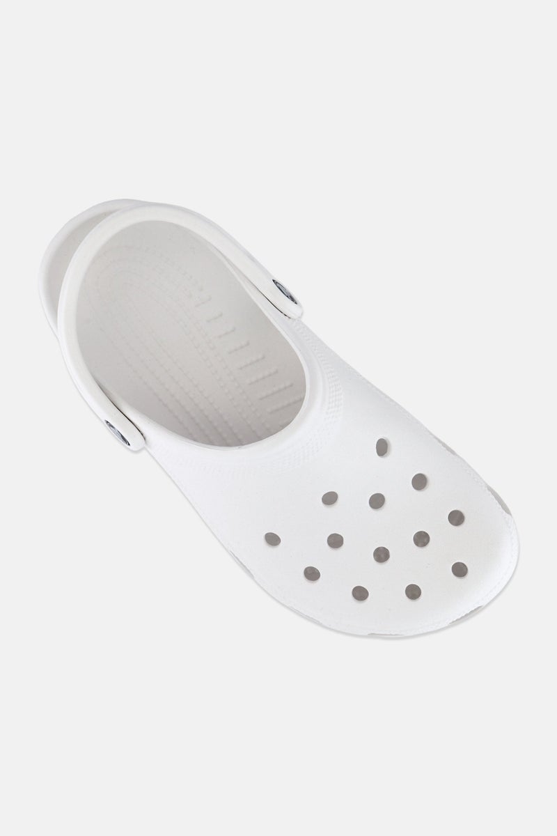 crocs Men Slingback Roomy Fit Classic Clogs, White - Image 4